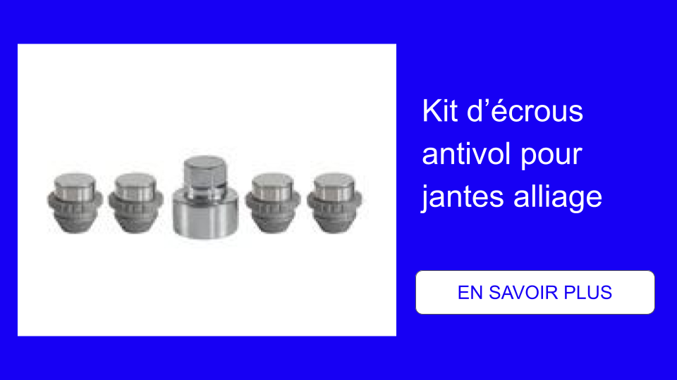 Kit d’écrous antivol pour jantes alliage
